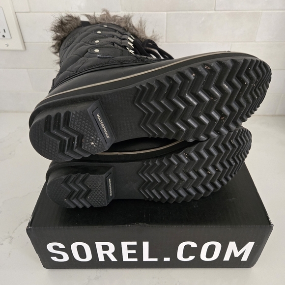 Sorel Tofino II Waterproof Insulated Winter Snow Boots Lace-Up Black Stone Sz 8 - Picture 7 of 10
